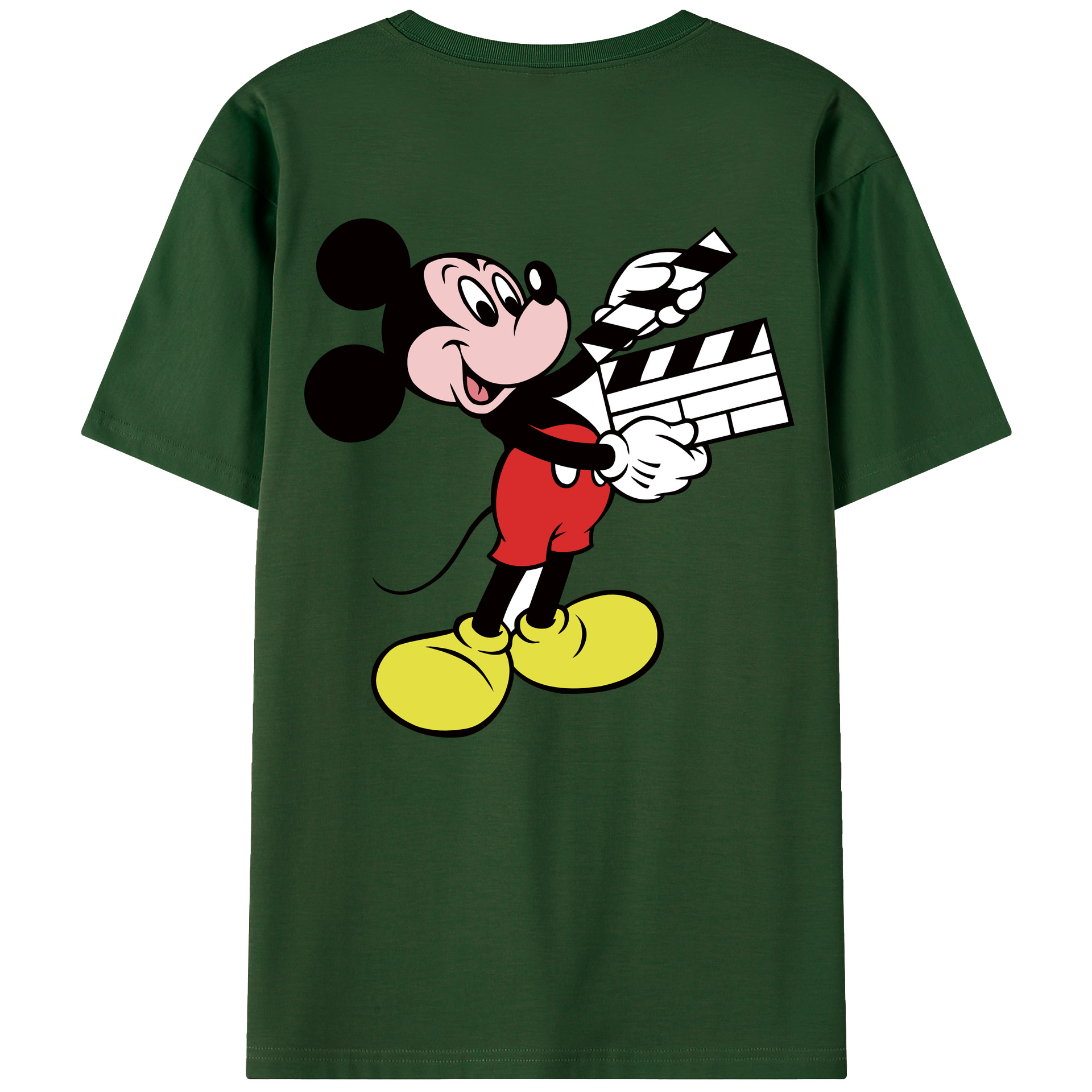 （画像用） ミッキーマウス Mickey Mouse 綿100％半袖Tシャツ（背面プリント）